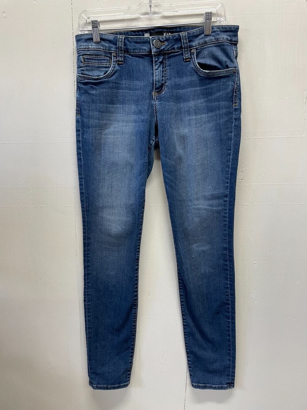 Kut From The Kloth Women's Toothpick Skinny Mid-Rise Medium Wash Jeans Size 8